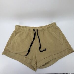 Victoria Secret Pink Yellow Medium boyfriend shorts W Pink Logo